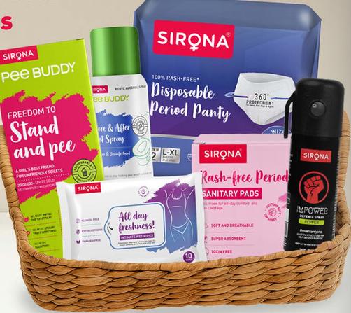 feminine hygiene products hamper